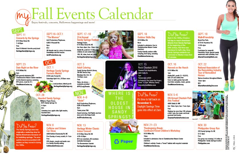 My neighborhood magazine calendar of events