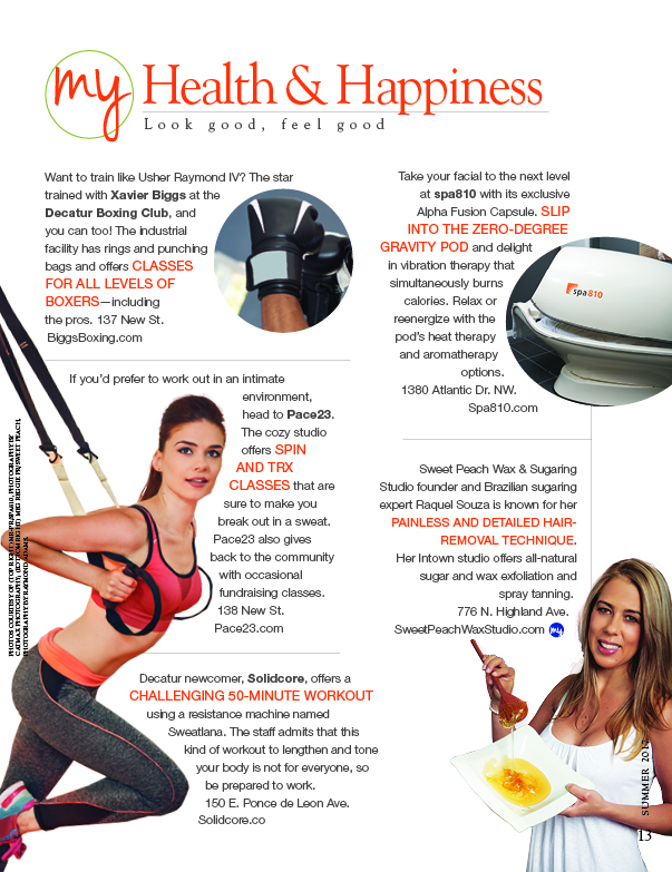 My Intown magazine Health & Happiness department